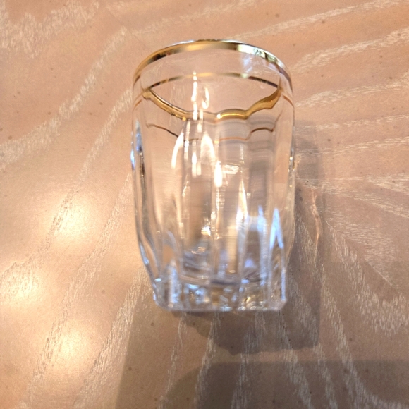 Vintage Gold Band 5-Piece Stemware Wine Glasses & 4-Piece Shot Glasses - Picture 12 of 16